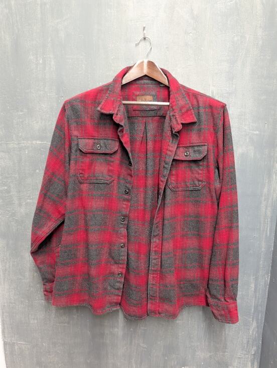 Orvis Other - Orvis Red Gray Plaid HEAVY Premium Flannel Shirt/Shacket Long Sleeve XXL Pockets